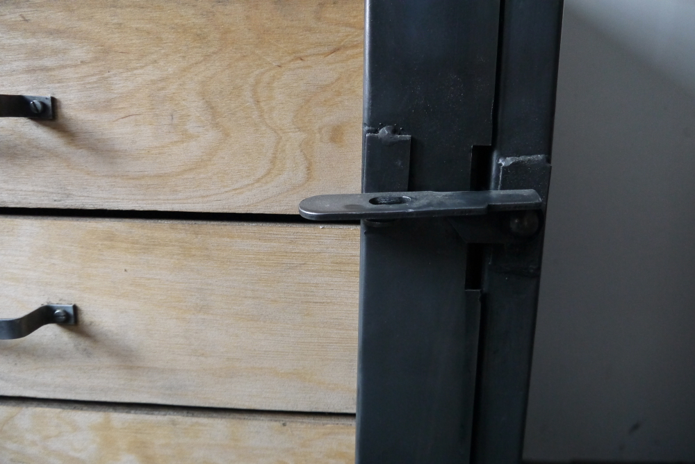 Grand etabli industriel bureau metal et bois – Image 10