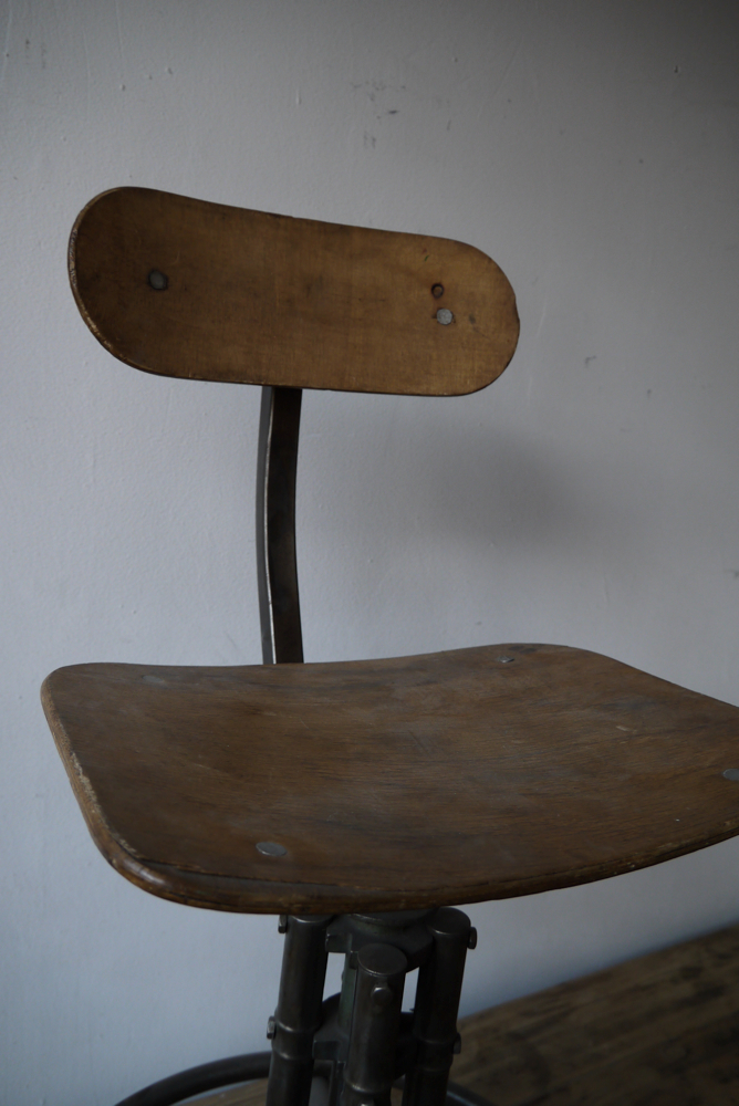 chaise haute atelier industrielle Bienaise metal et bois – Image 8