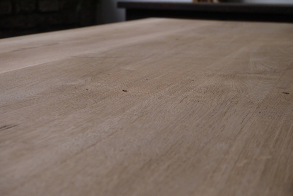 grande table industrielle plateau chene massif pietement fonte – Image 13