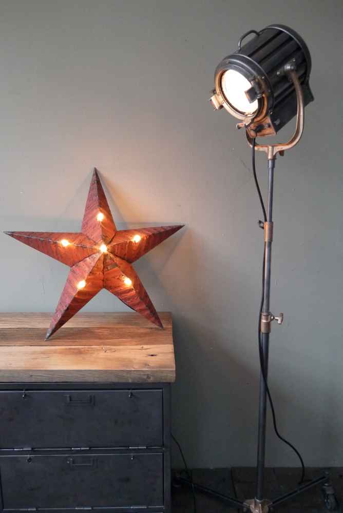 Tres rare ancien projecteur cinema hollywood Richardson 1930/40 pied cinema roulette – Image 20