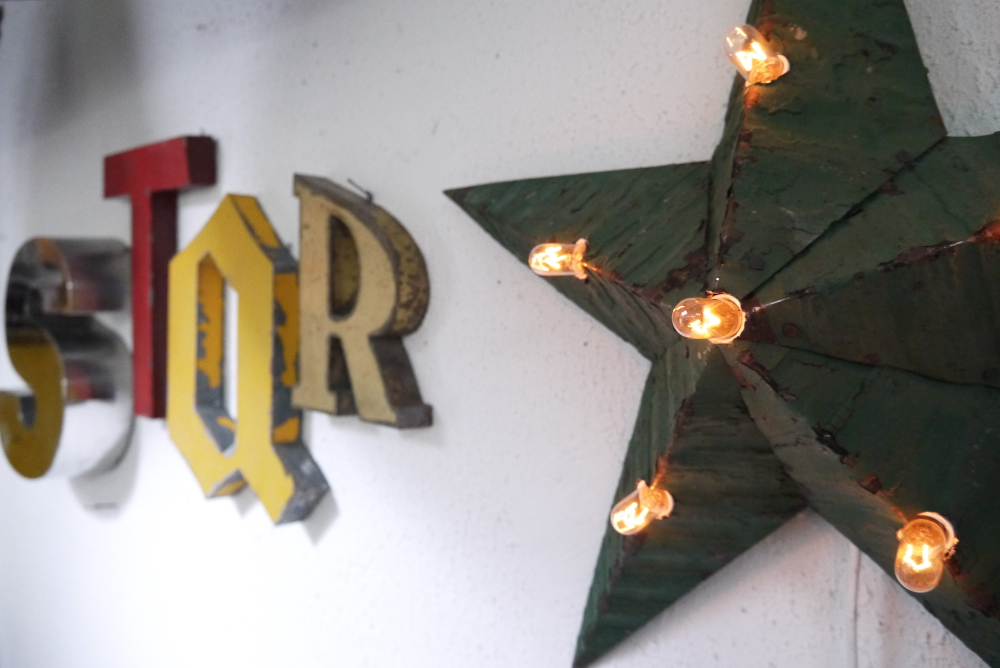 etoile de grange lumineuse Amish zinc verte 55 cm – Image 7