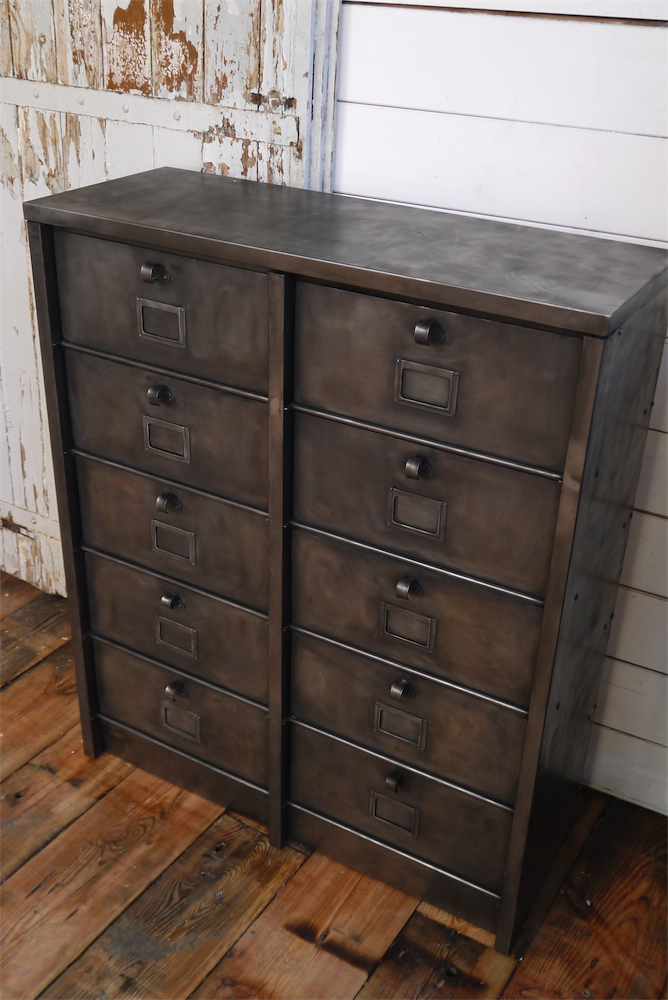 ancien grand meuble 10 casiers industriel strafor – Image 12