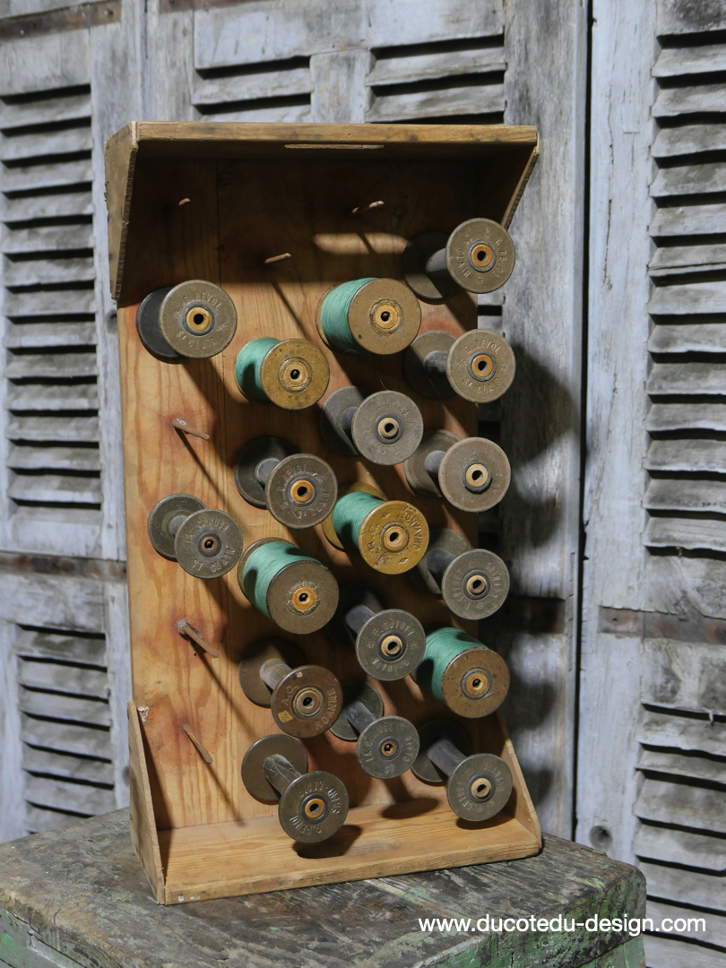 meuble metier en bois casier porte bobine / r4 – Image 2