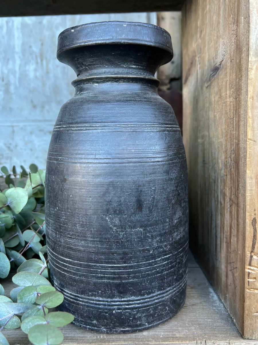 Pot traditionnel en bois du Népal – Image 7