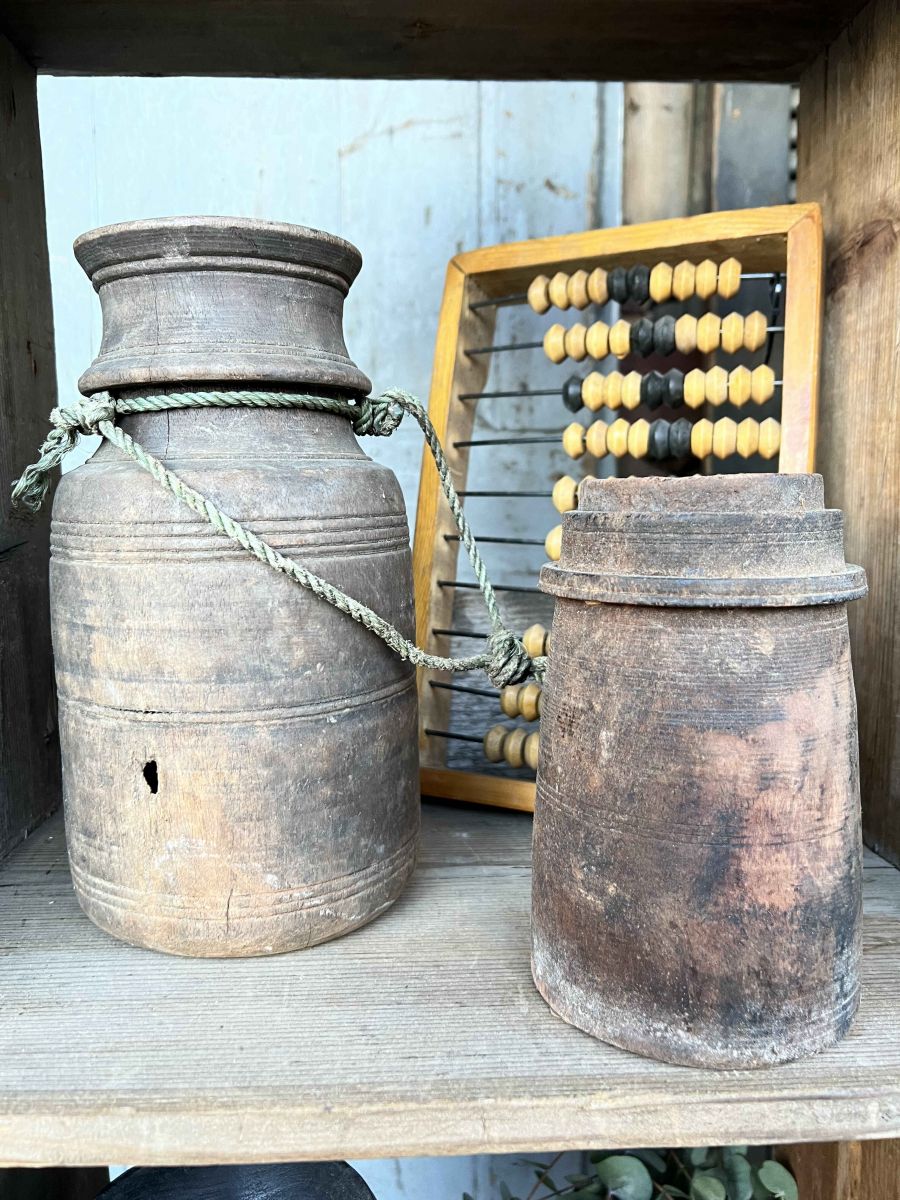 Pot traditionnel en bois du Népal – Image 4