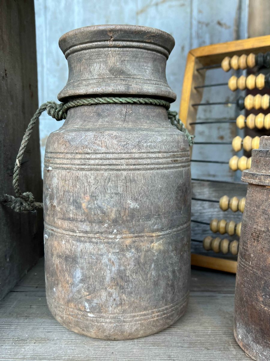 Pot traditionnel en bois du Népal – Image 7