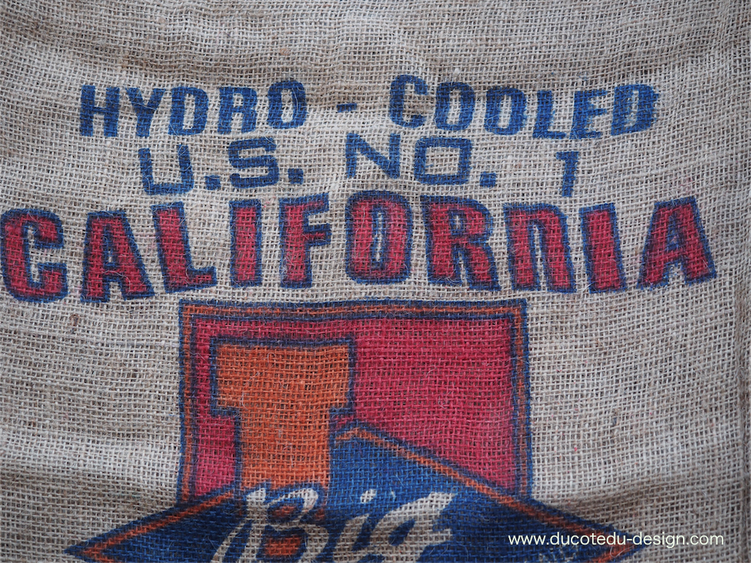 Ancien sac à pomme de terre americain, déco vintage USA – Image 6