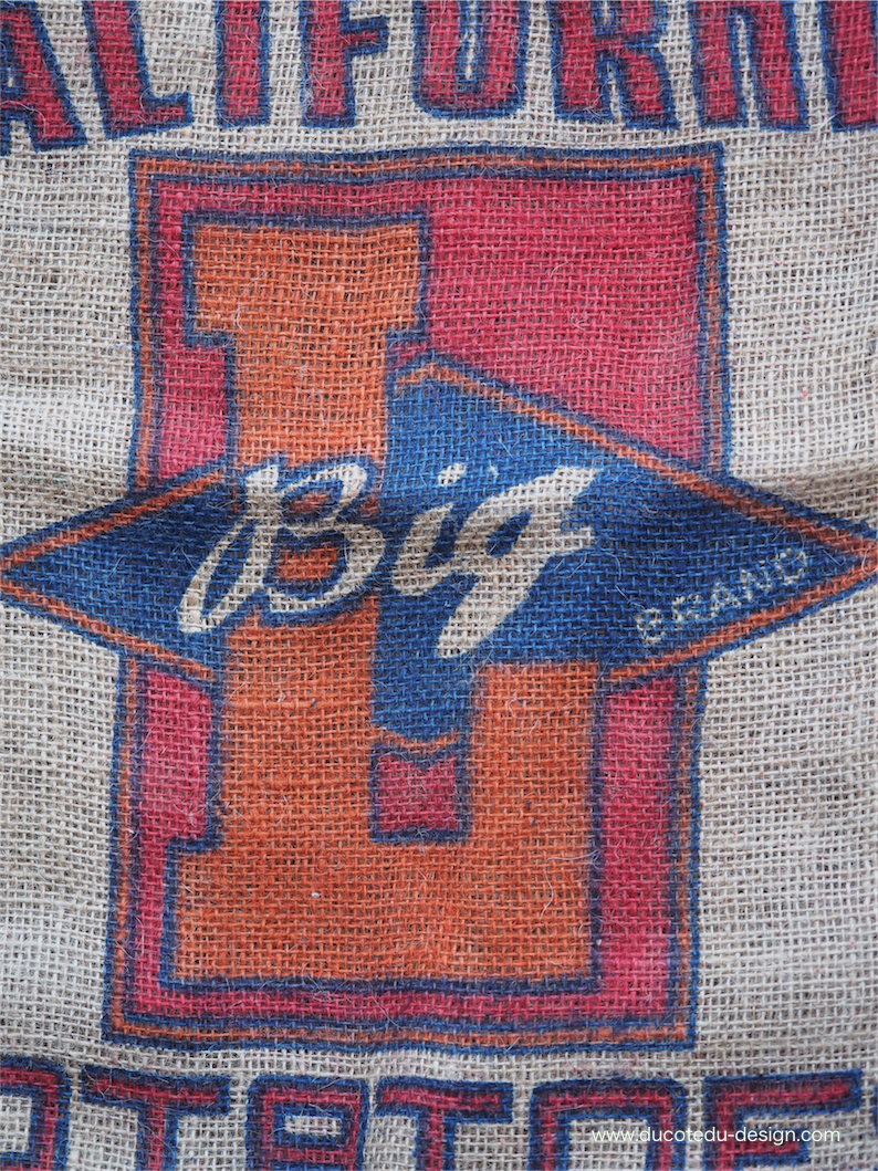 Ancien sac à pomme de terre americain, déco vintage USA – Image 7