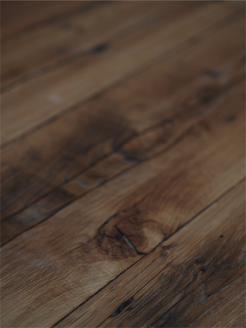 grande table industrielle plateau chene massif pietement fonte – Image 14