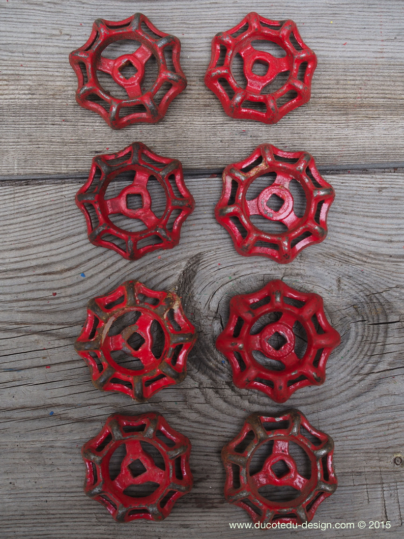 Lot d'anciennes vannes d'usine, ideal en bouton de tiroir indus – Image 2