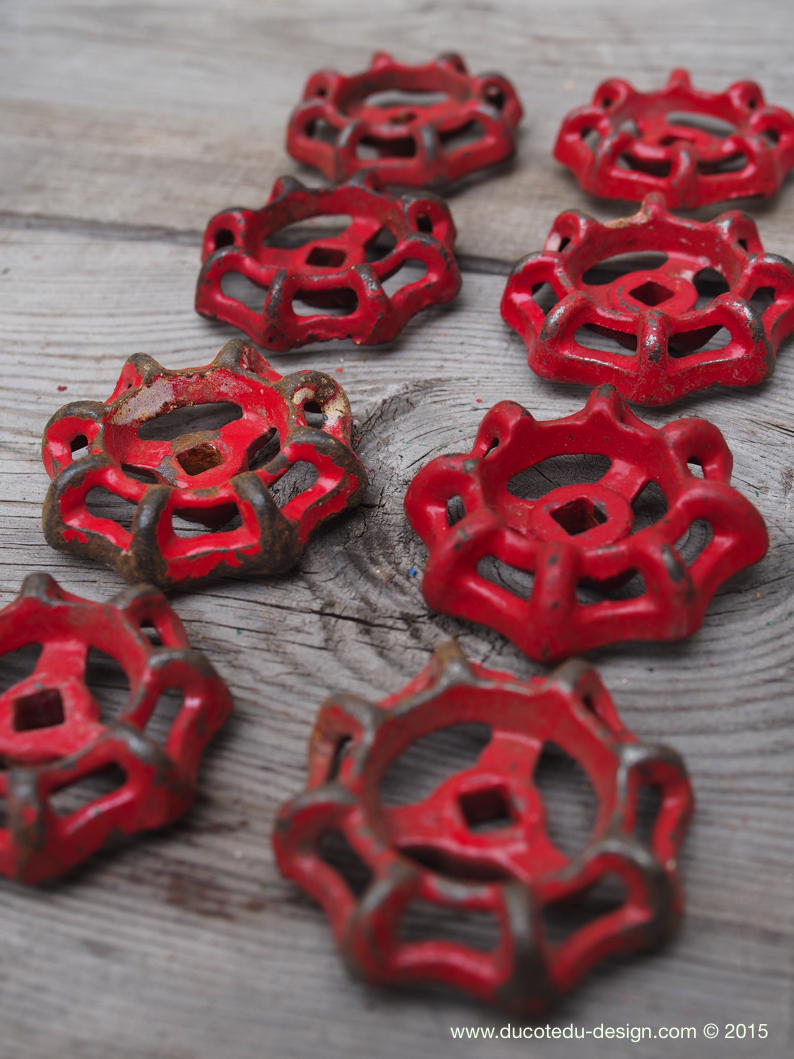 Lot d'anciennes vannes d'usine, ideal en bouton de tiroir indus – Image 4