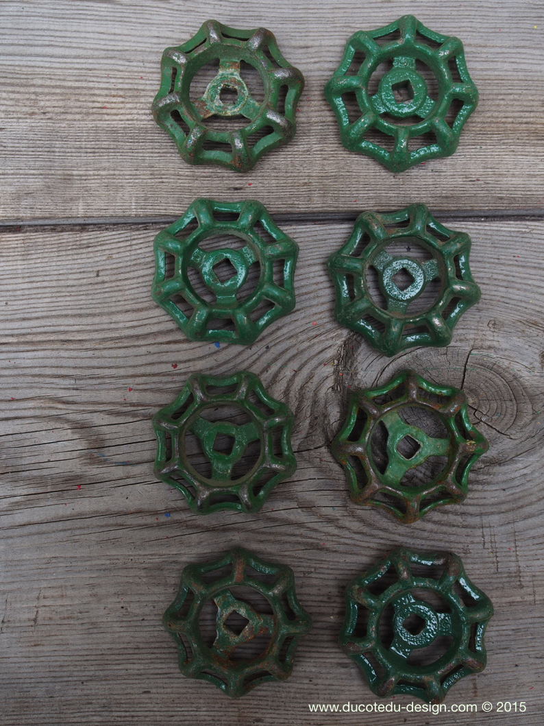 Lot d'anciennes vannes d'usine, ideal en bouton de tiroir indus – Image 2