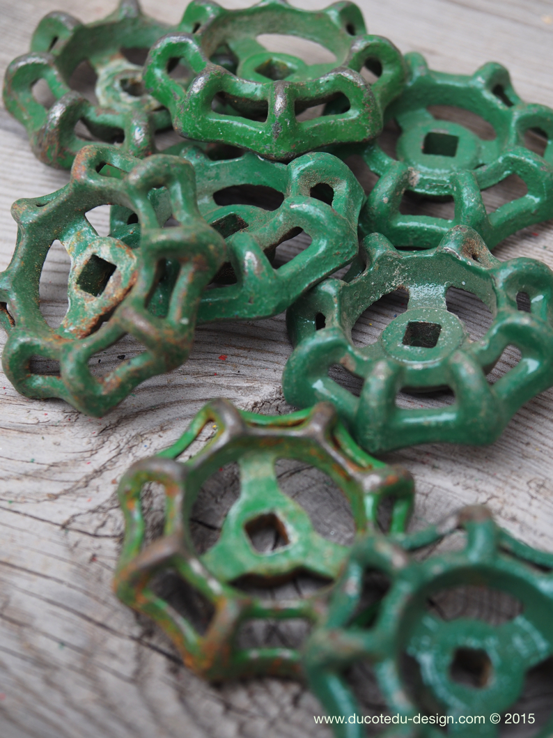 Lot d'anciennes vannes d'usine, ideal en bouton de tiroir indus – Image 6