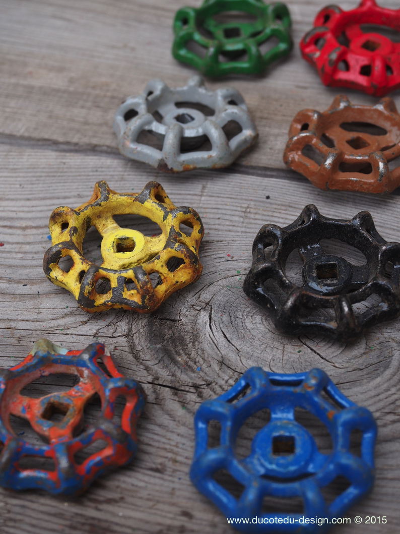 Lot d'anciennes vannes d'usine, ideal en bouton de tiroir indus – Image 5