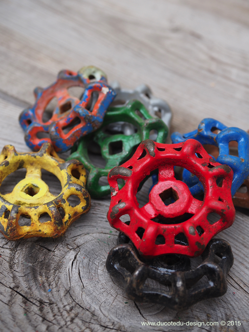 Lot d'anciennes vannes d'usine, ideal en bouton de tiroir indus – Image 6