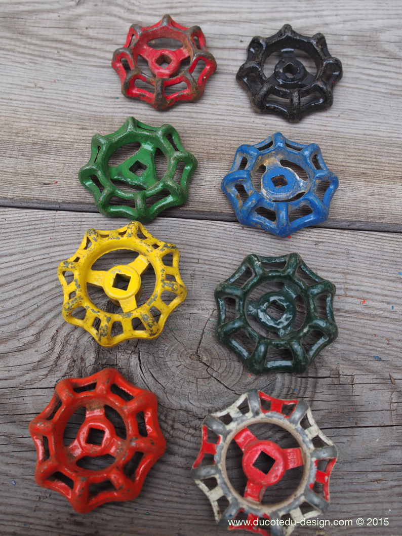 Lot d'anciennes vannes d'usine, ideal en bouton de tiroir indus – Image 4