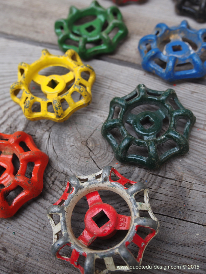 Lot d'anciennes vannes d'usine, ideal en bouton de tiroir indus – Image 5