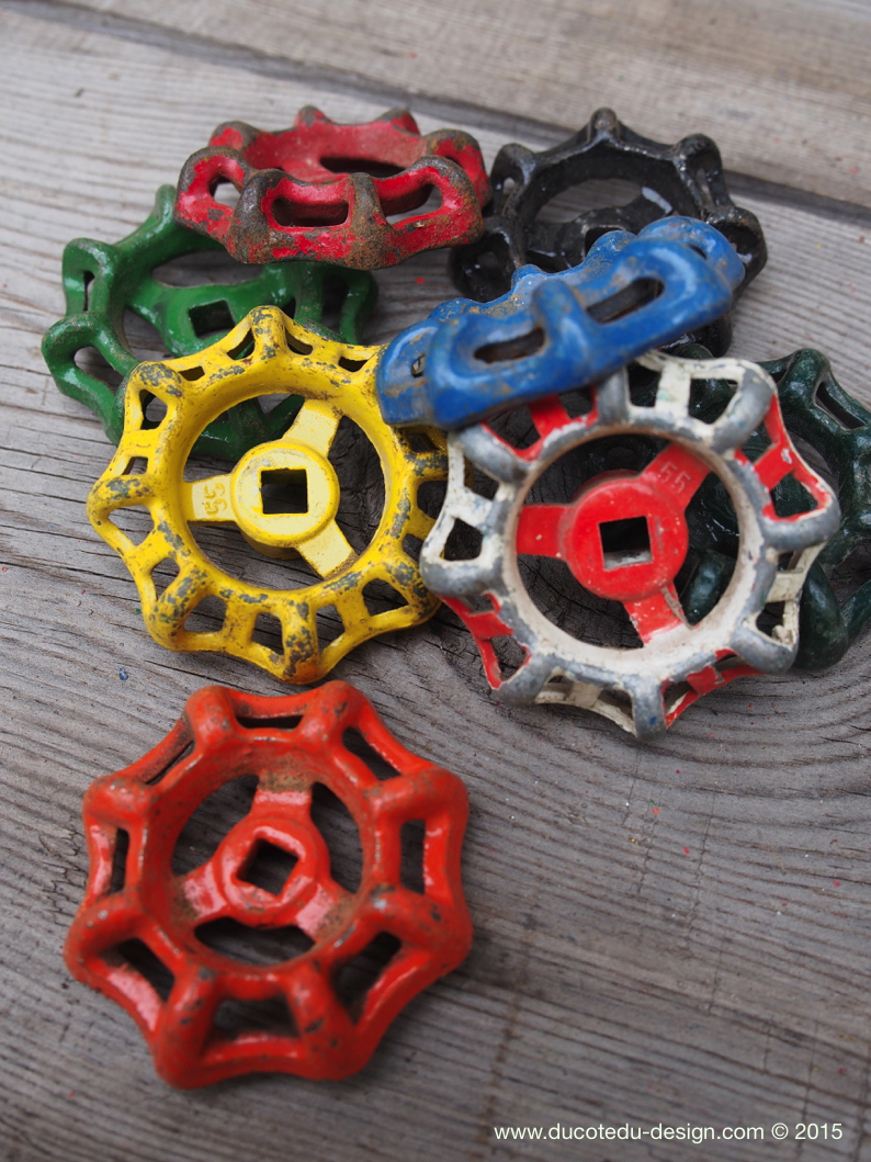 Lot d'anciennes vannes d'usine, ideal en bouton de tiroir indus – Image 6