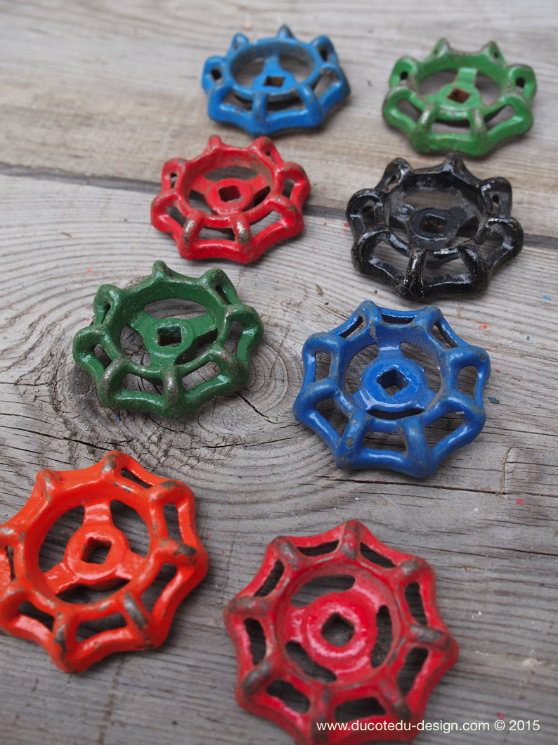 Lot d'anciennes vannes d'usine, ideal en bouton de tiroir indus – Image 4