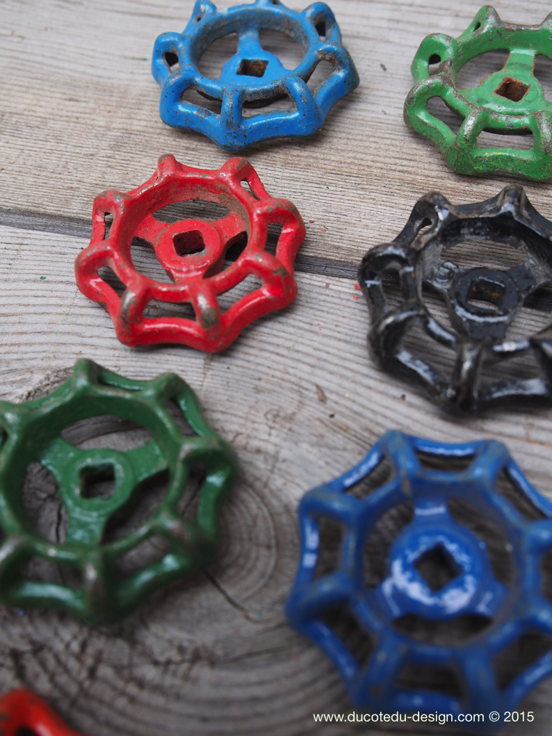 Lot d'anciennes vannes d'usine, ideal en bouton de tiroir indus – Image 5