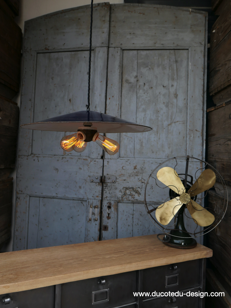 abat jour tres grand Americain lampe industrielle americaine systeme benjamin 3 light – Image 18