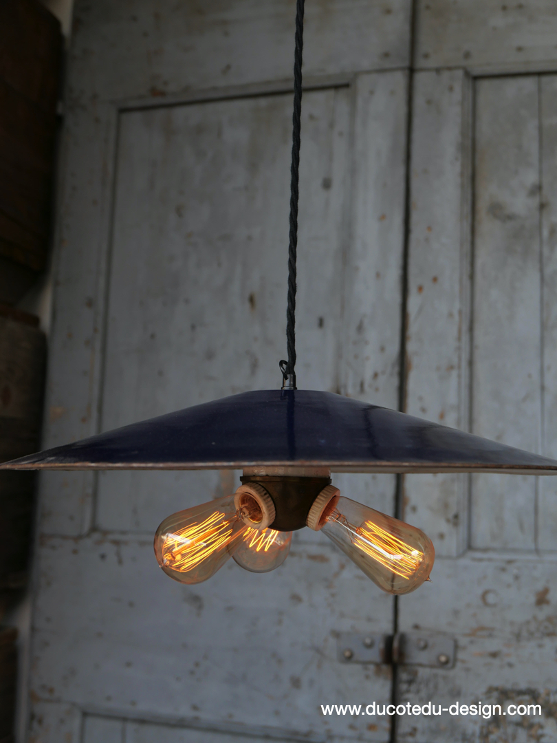 abat jour tres grand Americain lampe industrielle americaine systeme benjamin 3 light – Image 5