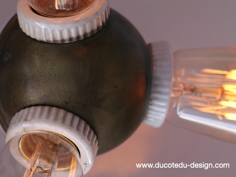 abat jour tres grand Americain lampe industrielle americaine systeme benjamin 3 light – Image 8