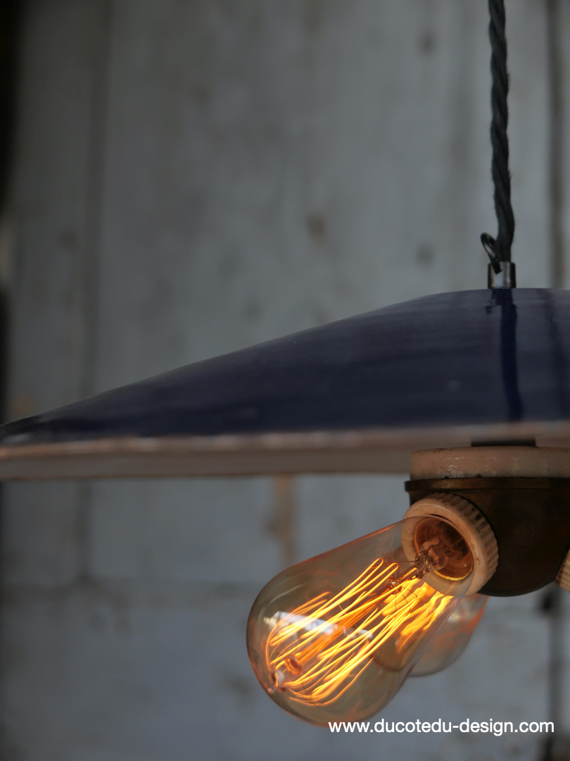 abat jour tres grand Americain lampe industrielle americaine systeme benjamin 3 light – Image 10