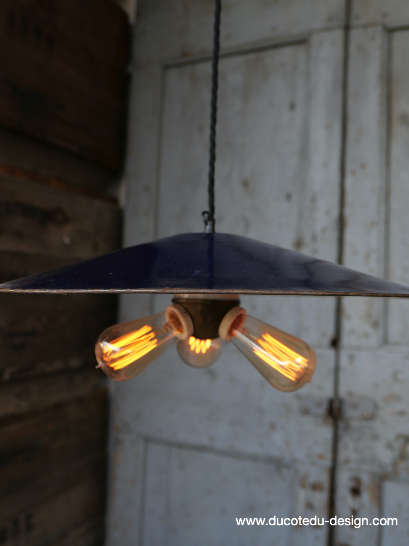 abat jour tres grand Americain lampe industrielle americaine systeme benjamin 3 light – Image 15