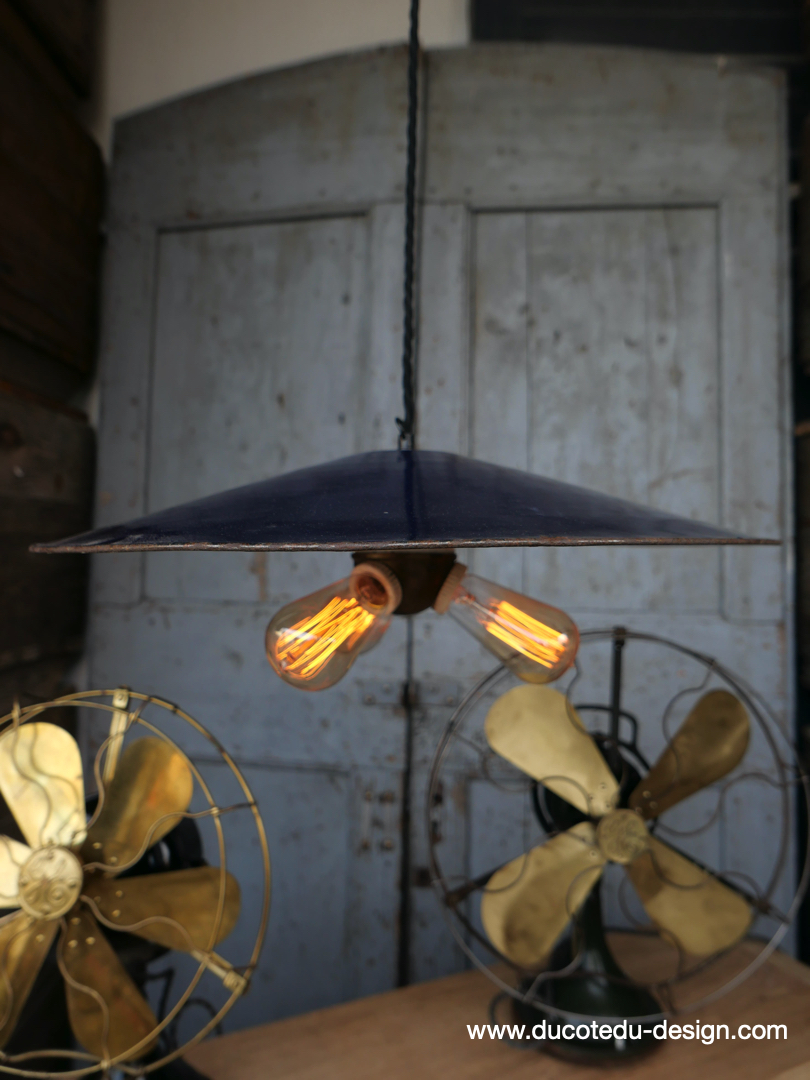 abat jour tres grand Americain lampe industrielle americaine systeme benjamin 3 light – Image 17