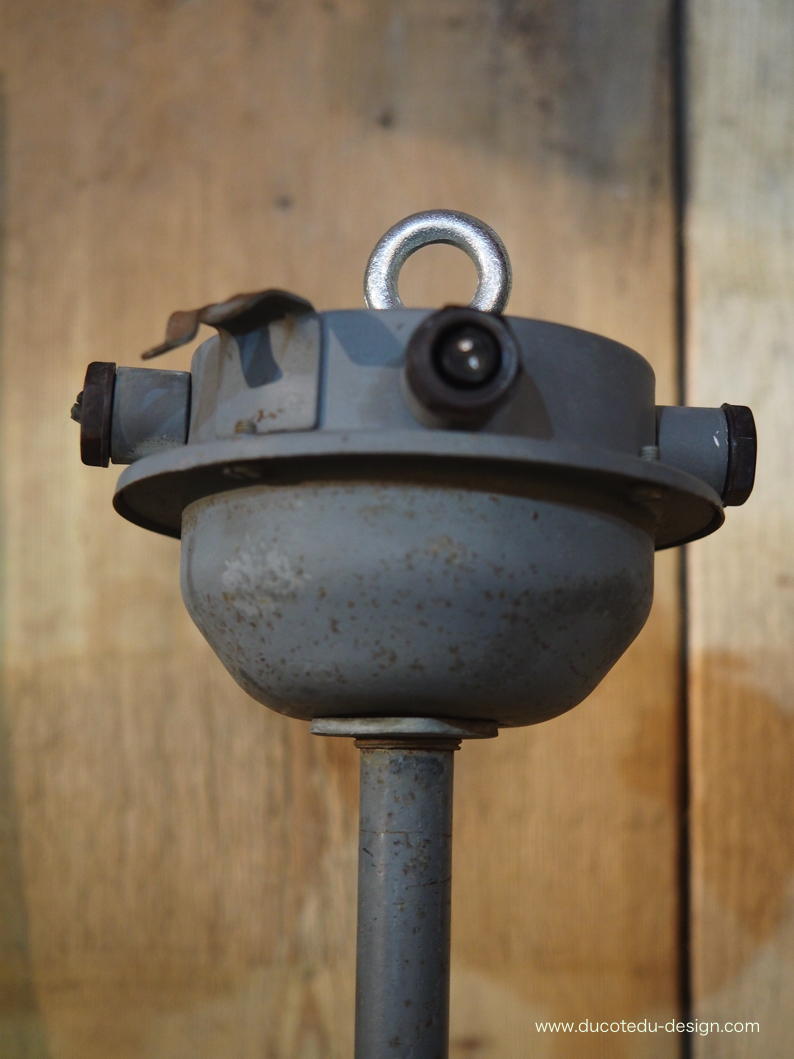 suspension abat jour emaillee gris lampe industrielle bauhaus – Image 6