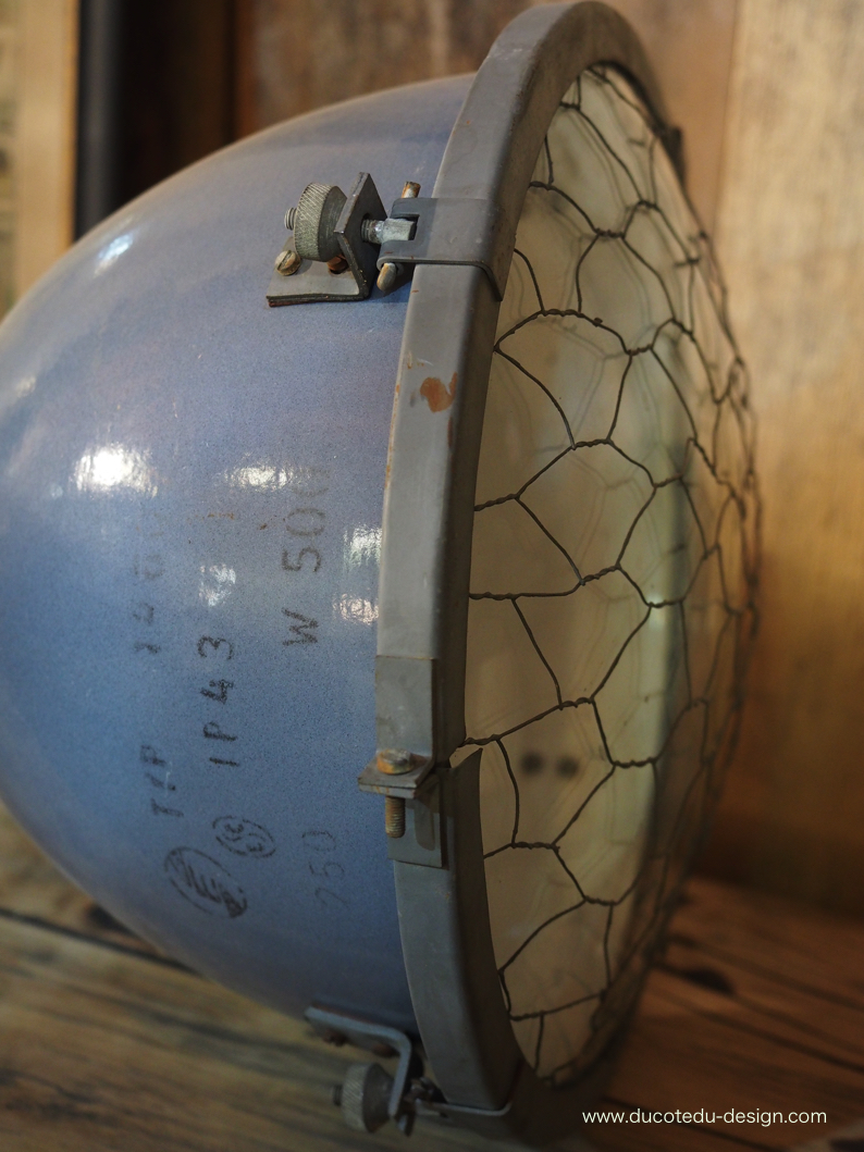 suspension abat jour emaillee gris lampe industrielle bauhaus – Image 11