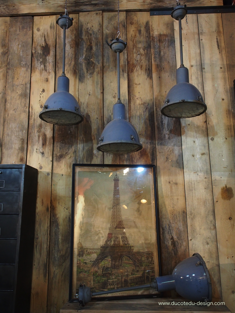 suspension abat jour emaillee gris lampe industrielle bauhaus – Image 13