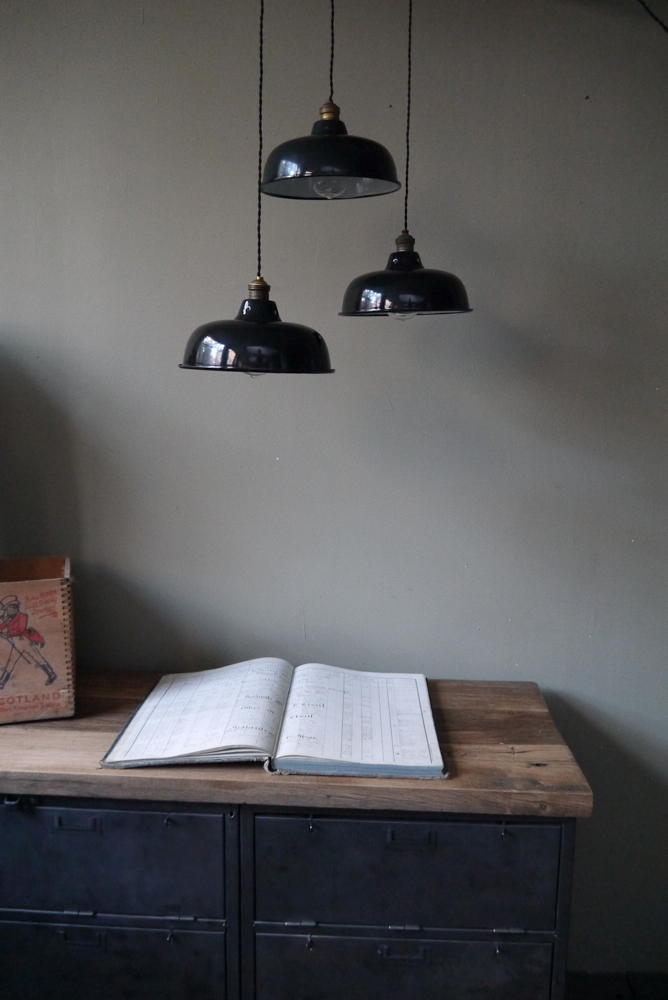 abat jour emaillee lampe industrielle noire – Image 7