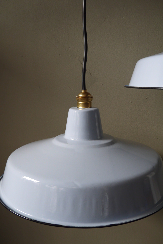 grand abat jour emaillee lampe industrielle bleu – Image 4