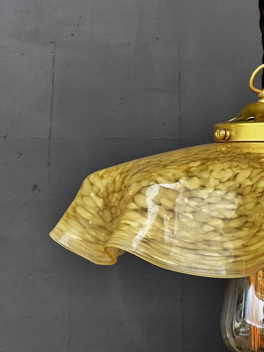 1 abat jour suspention so chic opaline lampe vintage – Image 6