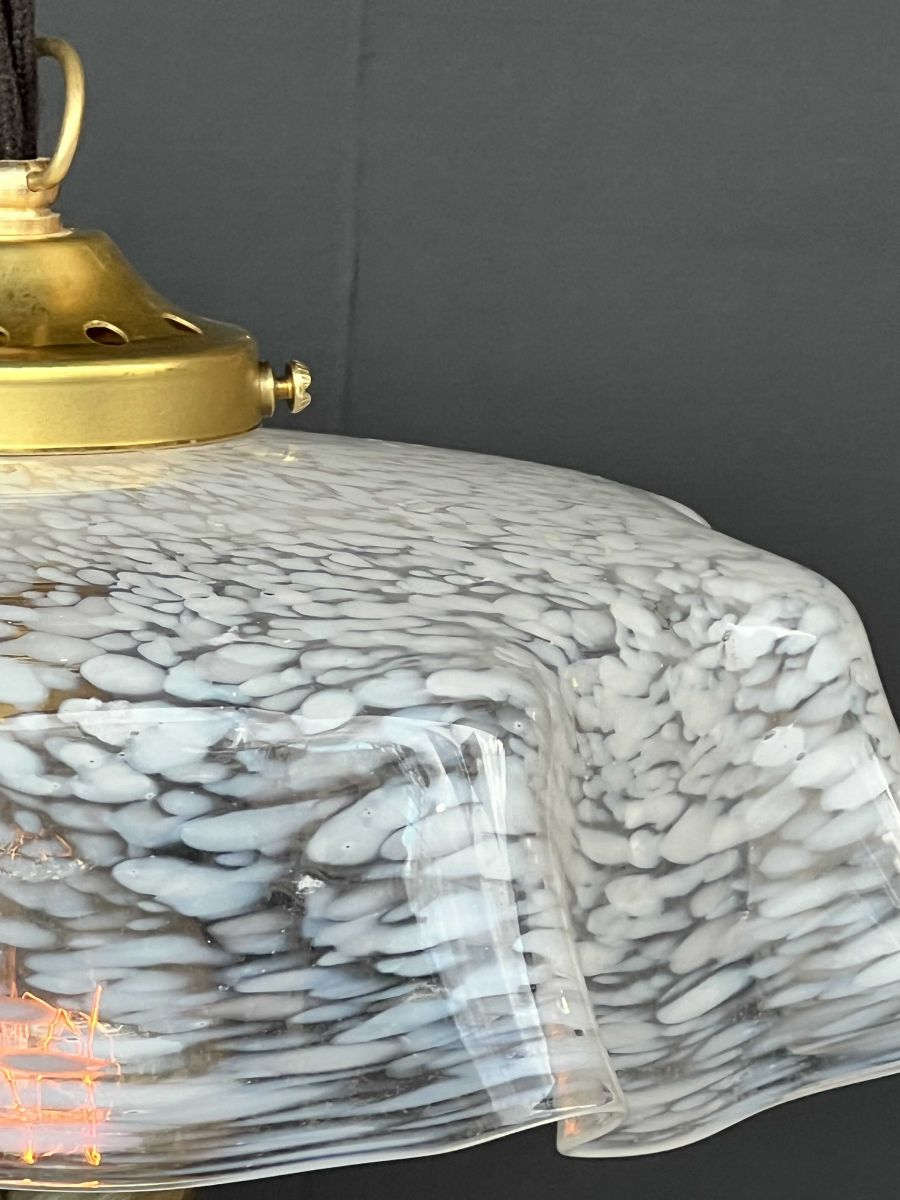 1 abat jour suspention so chic opaline lampe vintage – Image 10