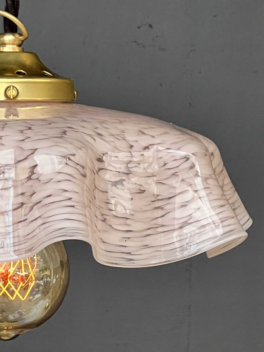 1 abat jour suspention so chic opaline lampe vintage – Image 12