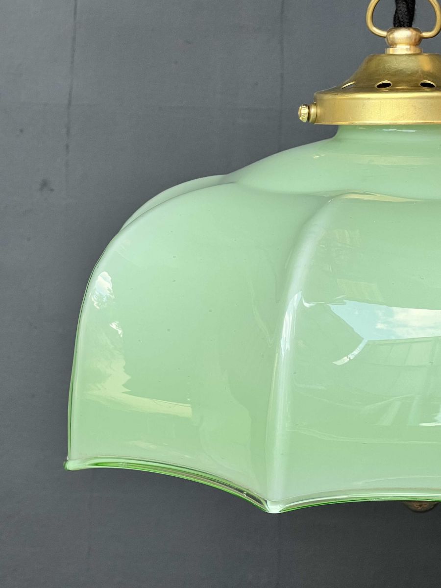 1 abat jour suspention so chic opaline lampe vintage – Image 7