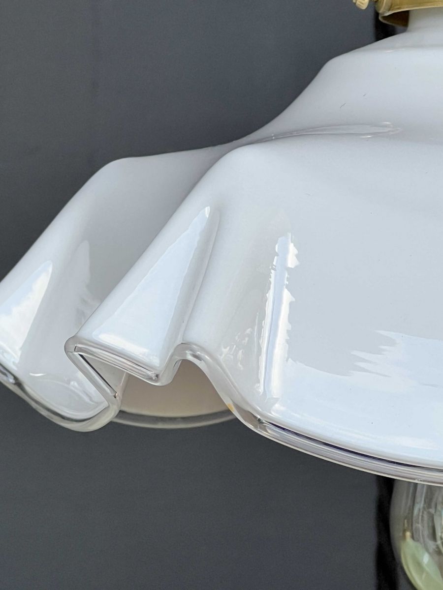 1 abat jour suspention so chic opaline lampe vintage – Image 9