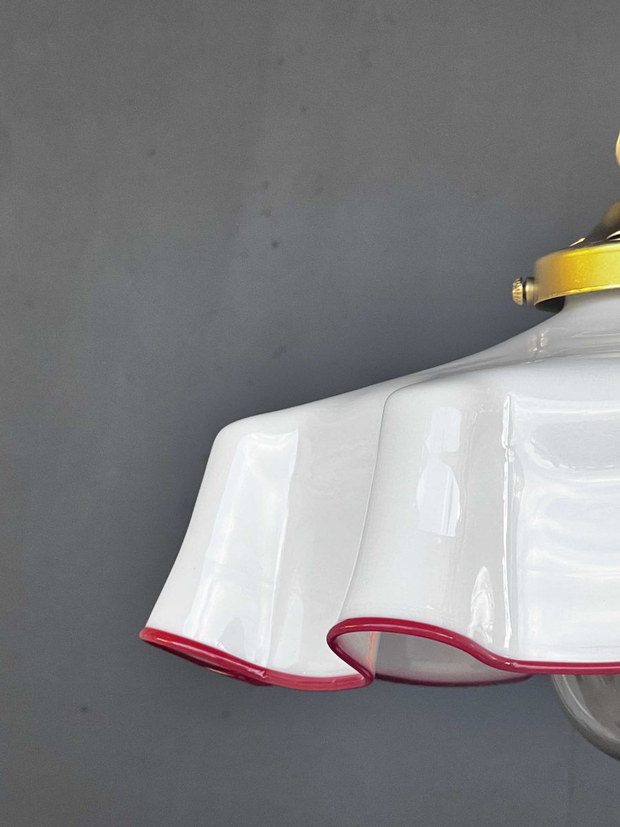 1 abat jour suspention so chic opaline lampe vintage – Image 8