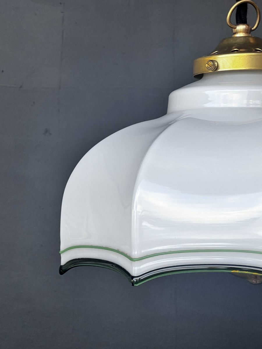 1 abat jour suspention so chic opaline lampe vintage – Image 12