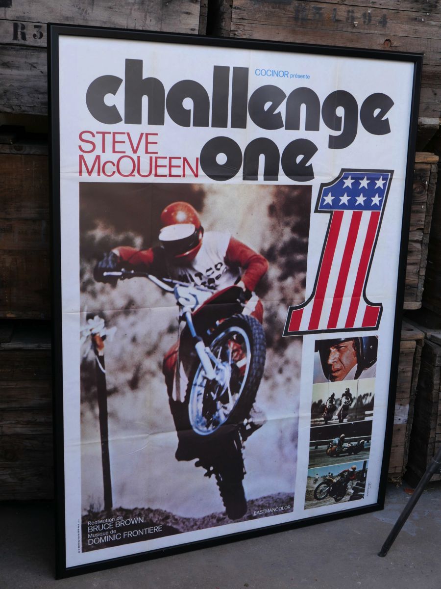 Steve McQUEEN grand cadre avec affiche cinema originale – Image 4
