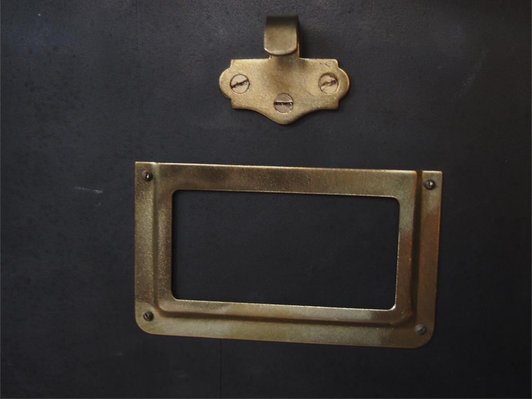 meuble console 9 grand casiers industriel clapet plateau chene massif – Image 9