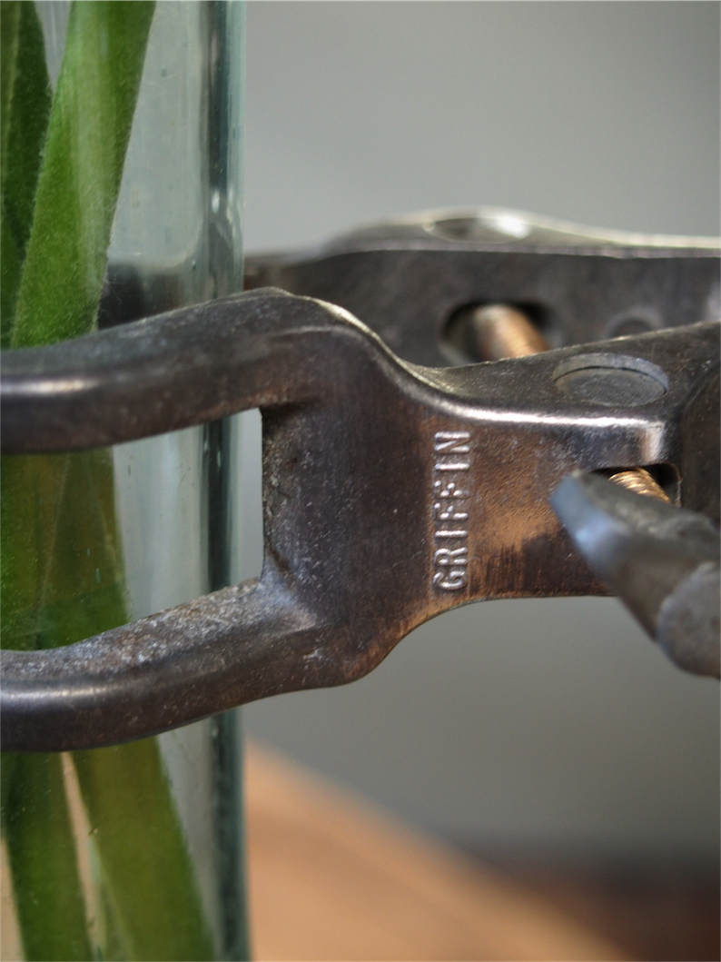 pied de laboratoire verrerie ancienne fiole – Image 8