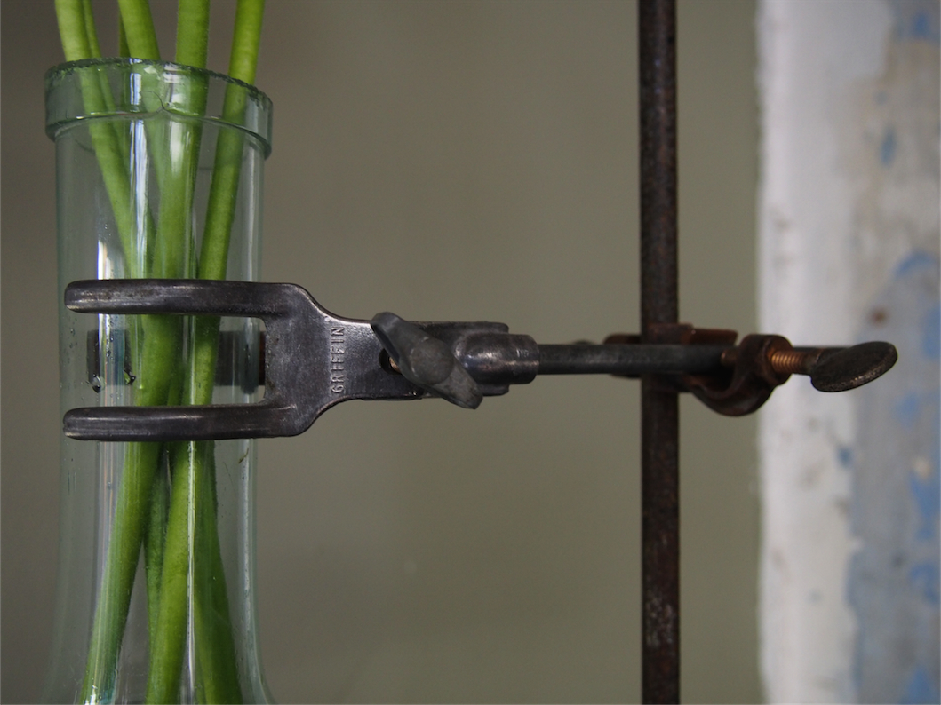 pied de laboratoire verrerie ancienne fiole – Image 5