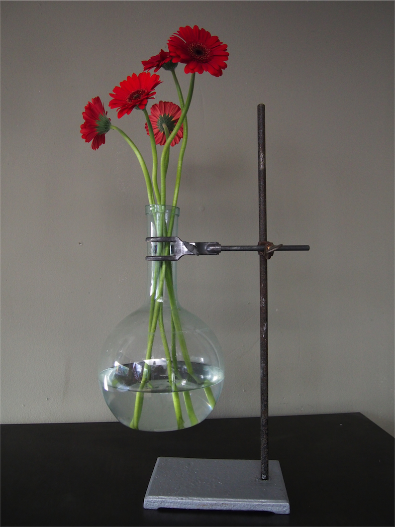 pied de laboratoire verrerie ancienne fiole – Image 3