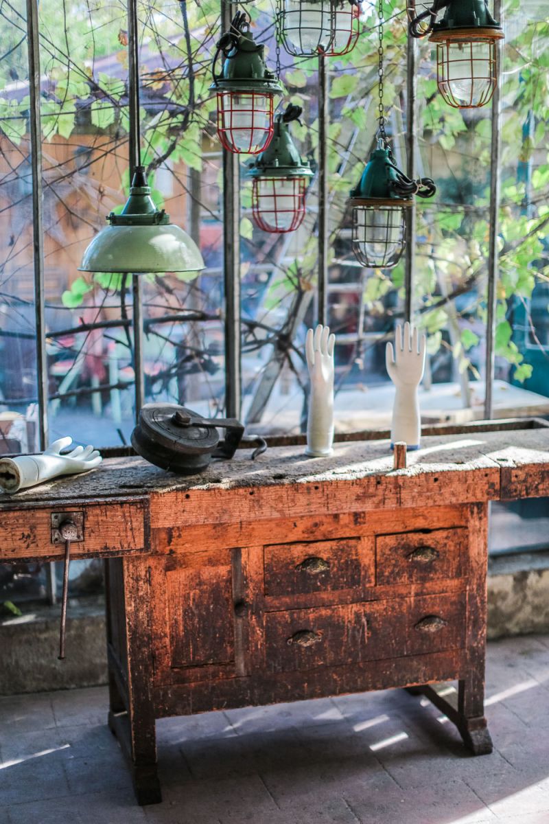 etabli menuisier industriel poste de travail patine d'origine – Image 13