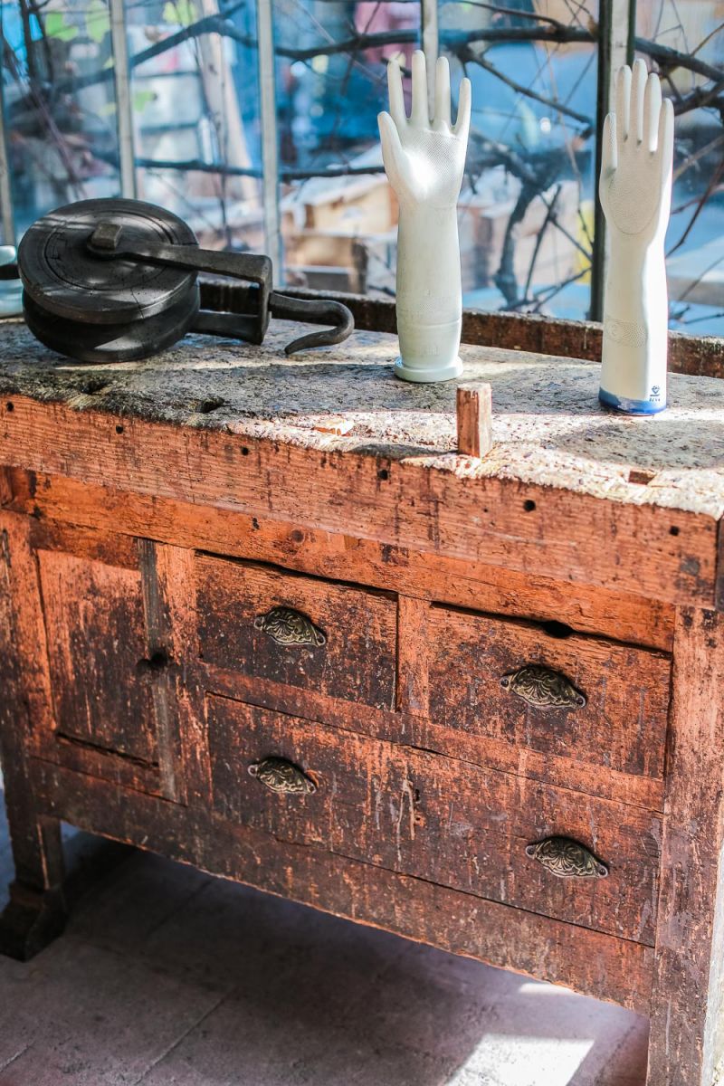 etabli menuisier industriel poste de travail patine d'origine – Image 15