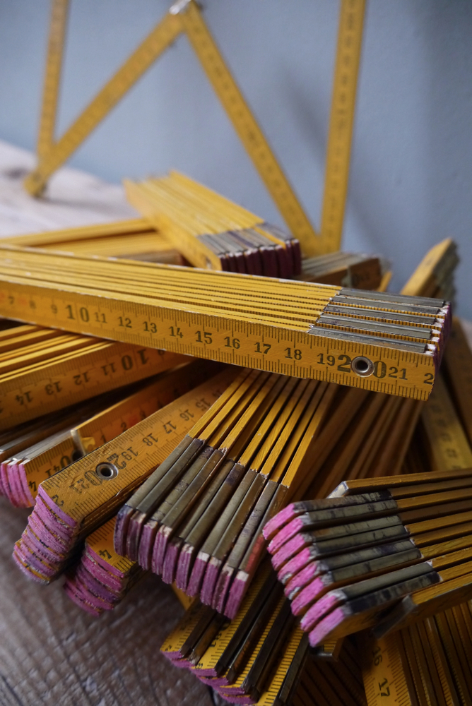 1 metre jaune pliant lot ancienne usine – Image 5